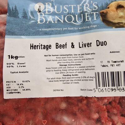 Buster's Banquet - Heritage Beef & Liver Duo - 1kg