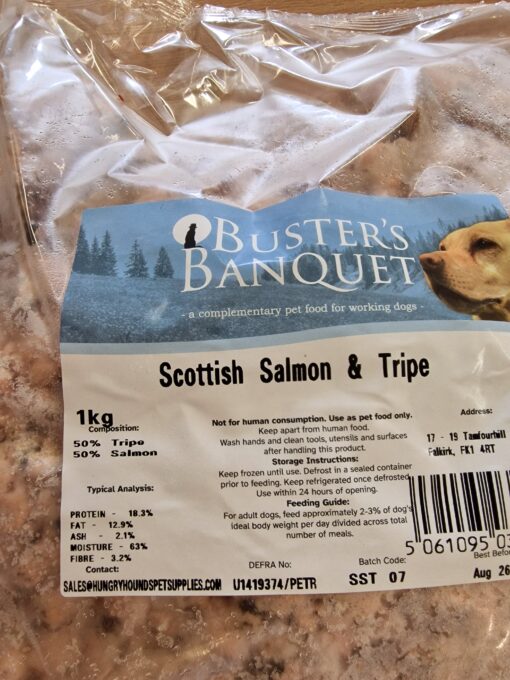 Buster's Banquet - Scottish Salmon & Tripe - 1kg