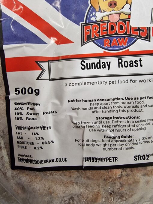 Freddie's Raw - Sunday Roast - 500g