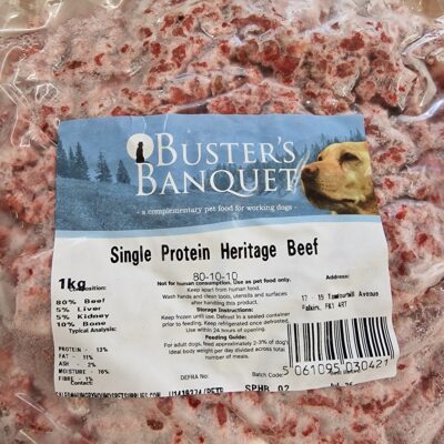 Buster's Banquet - Single Protein Heritage Beef - 1kg