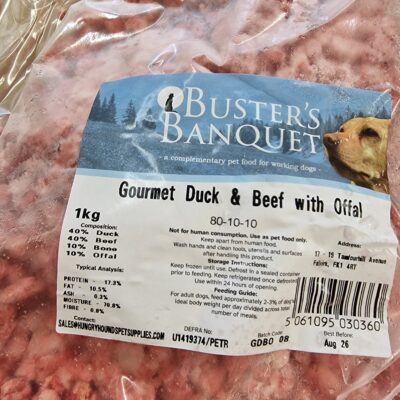 Buster's Banquet - Gourmet Duck, Beef & Offal - 1kg