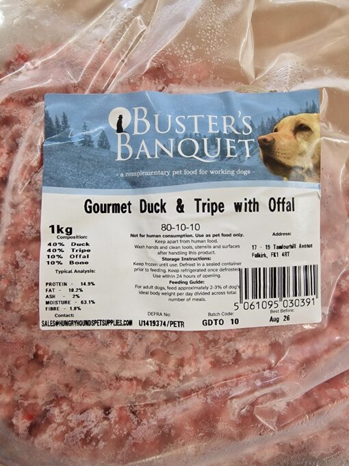 Buster's Banquet - Gourmet Duck, Tripe & Offal - 1kg