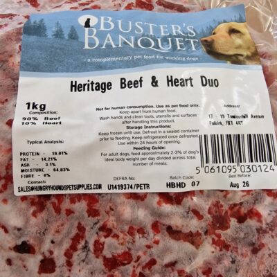 Buster's Banquet - Beef & Heart Duo - 1kg