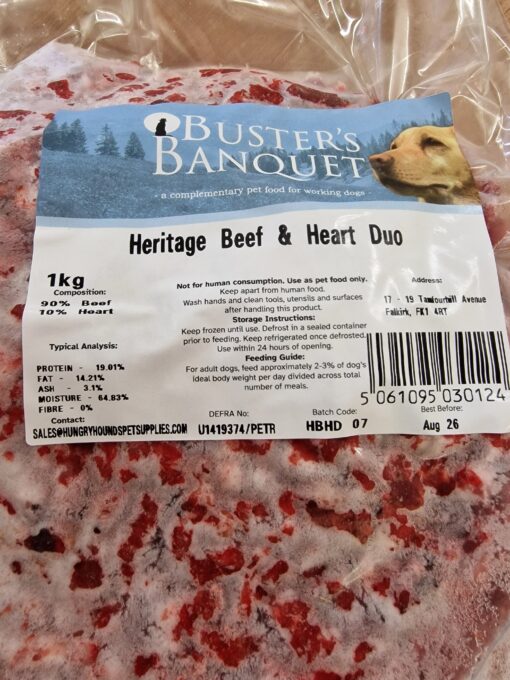Buster's Banquet - Beef & Heart Duo - 1kg