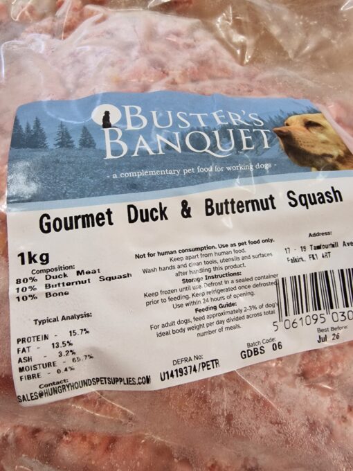 Buster's Banquet - Gourmet Duck & Butternut Squash - 1kg