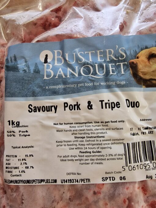 Buster's Banquet - Savoury Pork & Tripe - 1kg