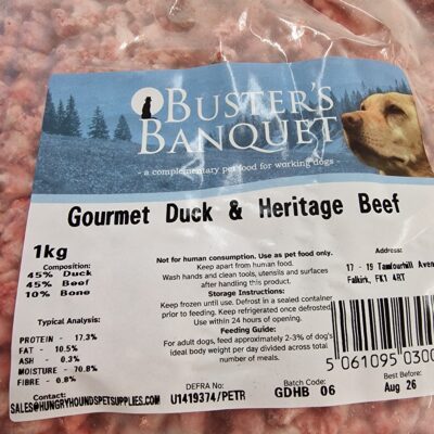 Buster's Banquet - Gourmet Duck & Heritage Beef - 1kg