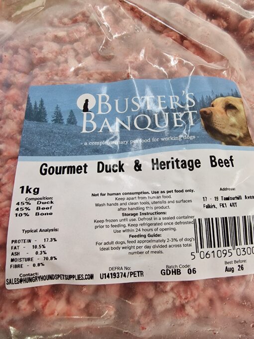 Buster's Banquet - Gourmet Duck & Heritage Beef - 1kg