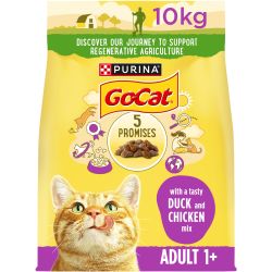 GO-CAT Chicken and Duck Dry Cat Food, 10kg