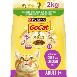 GO-CAT 1+ Adult Cat Chicken & Duck - 2KG