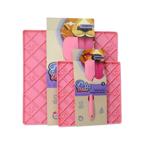 Big Licks Mat With Serving Spoon - Pink - Small