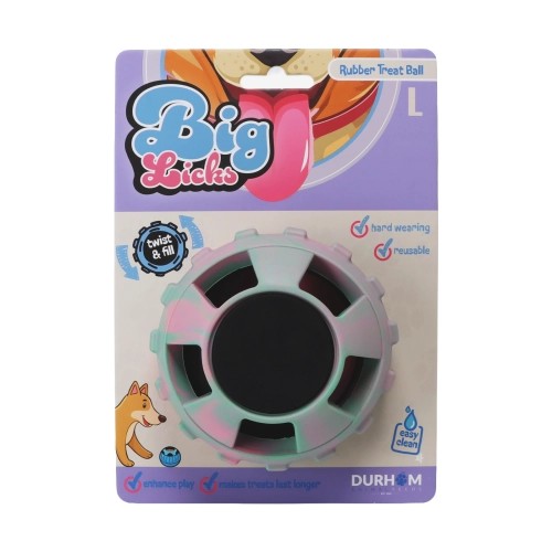 Rubber Treat Ball - Pink & Green