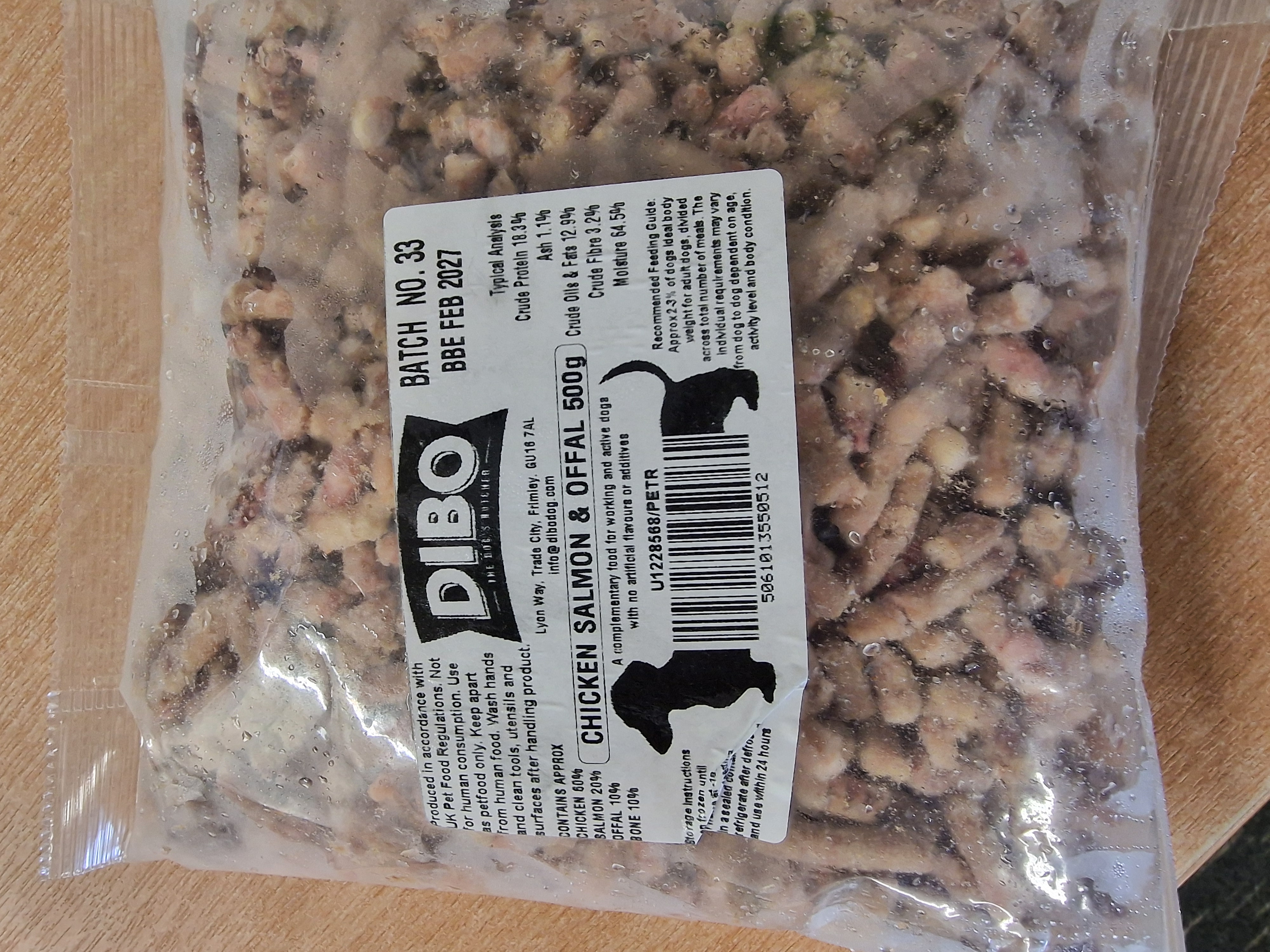 Dibo - Chicken, Salmon & Offal - 500g