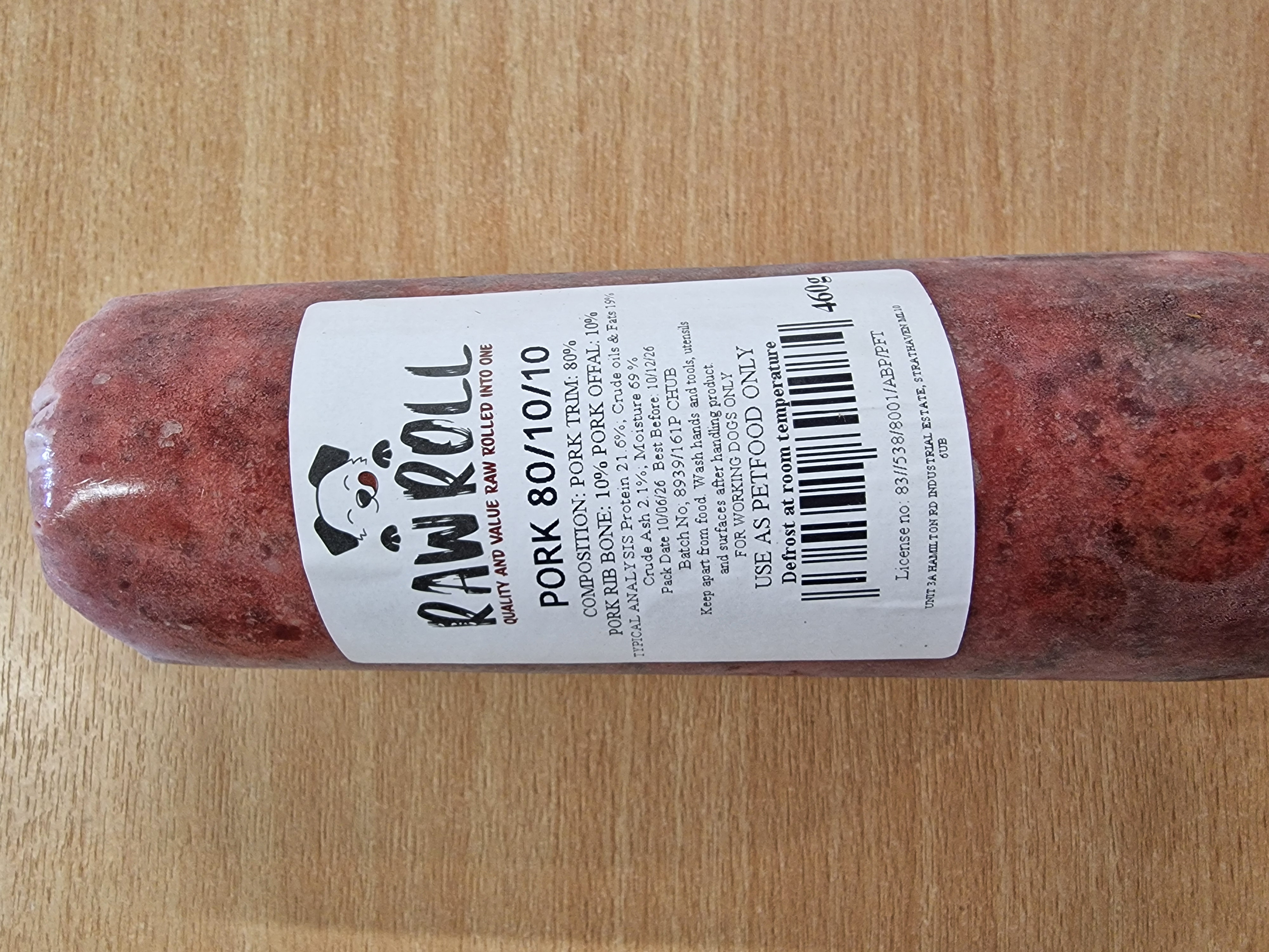 JN Raw Roll Chubb - Pork - 460g