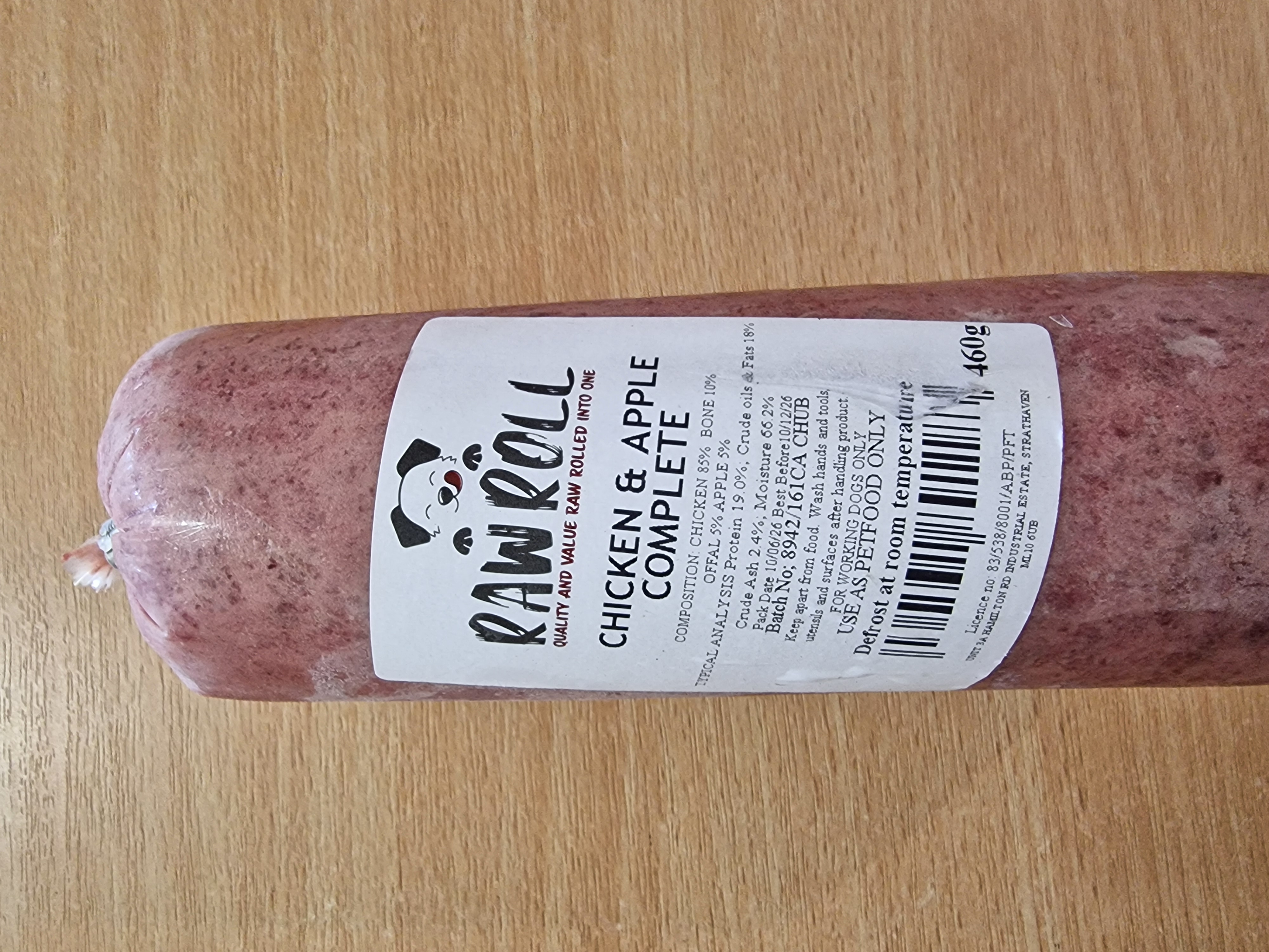 JN Raw Roll Chubb - Chicken & Apple - 460g