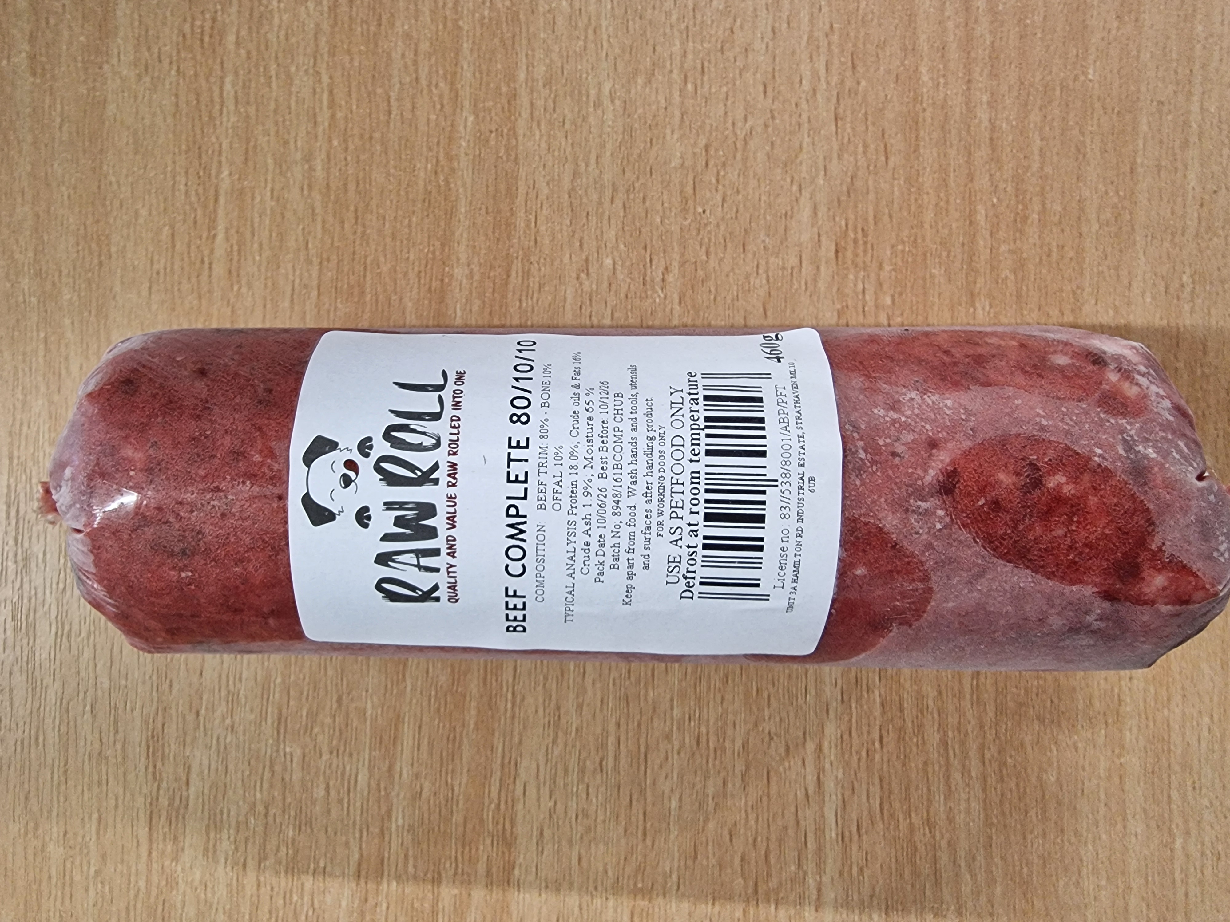 JN Raw Roll Chubb - Beef Complete - 460g