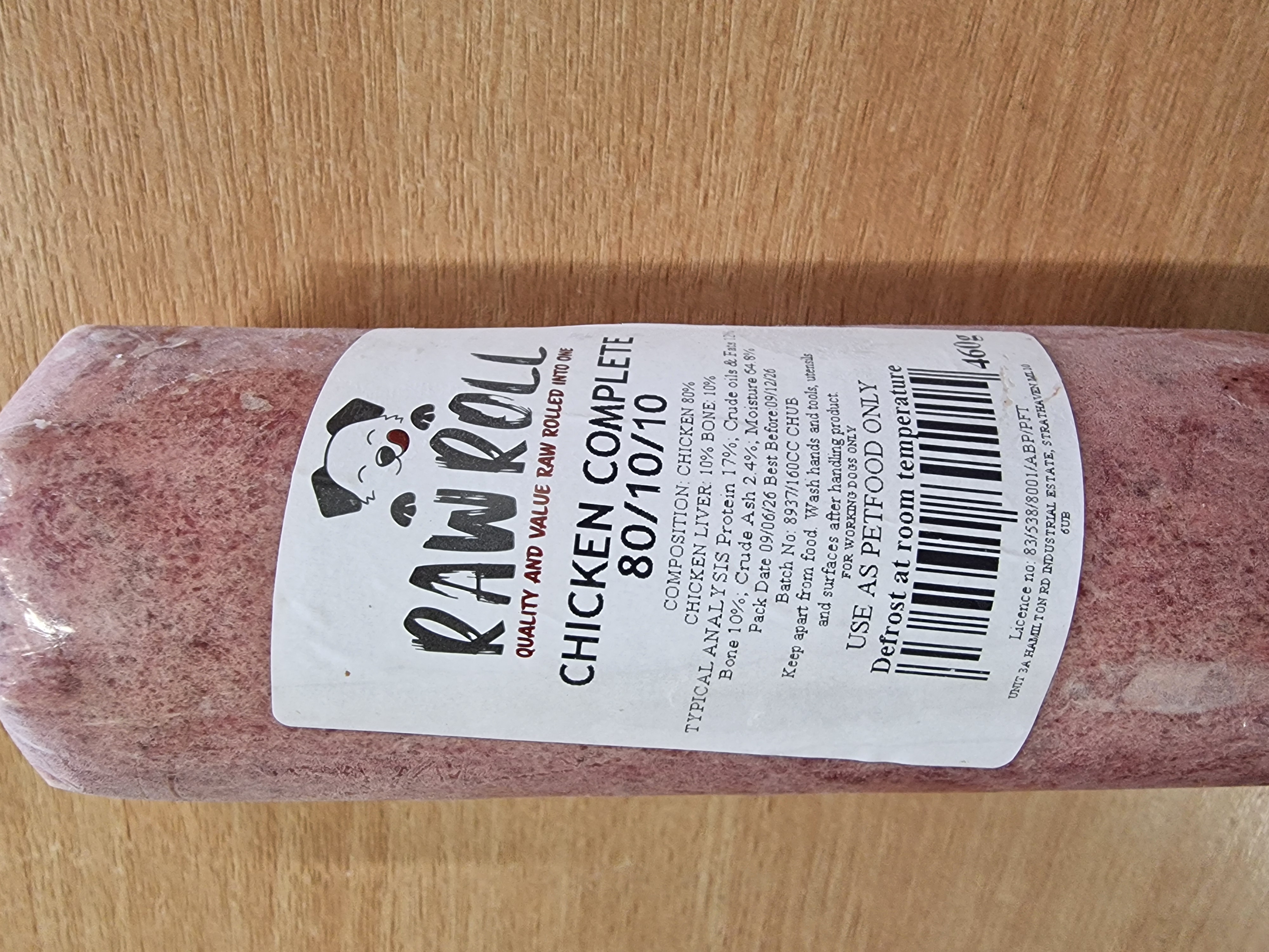 JN Raw Roll Chubb - Chicken Complete - 460g