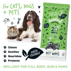 Bugalugs Biodegrable Pet Wipes - 20 pack