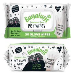Bugalugs - Fragrance Free Pet Glove Wipes - 30pk