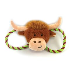 Christmas Herby Highland Cow Tug Toy